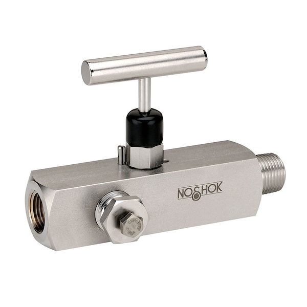 Multiport Valve, Hard Seat, 1/2 NPT Male - 1/2 NPT Female Extended, 316 SS, 0.187" Orifice